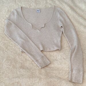 Aritzia Tna Waffle Scoopneck Longsleeve